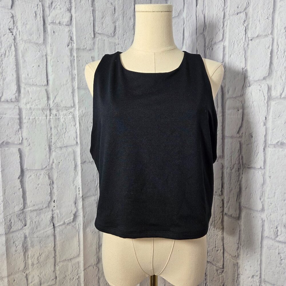 Maurices XXL Black Sleeveless Racerback Active Workout Crop Tank Bra